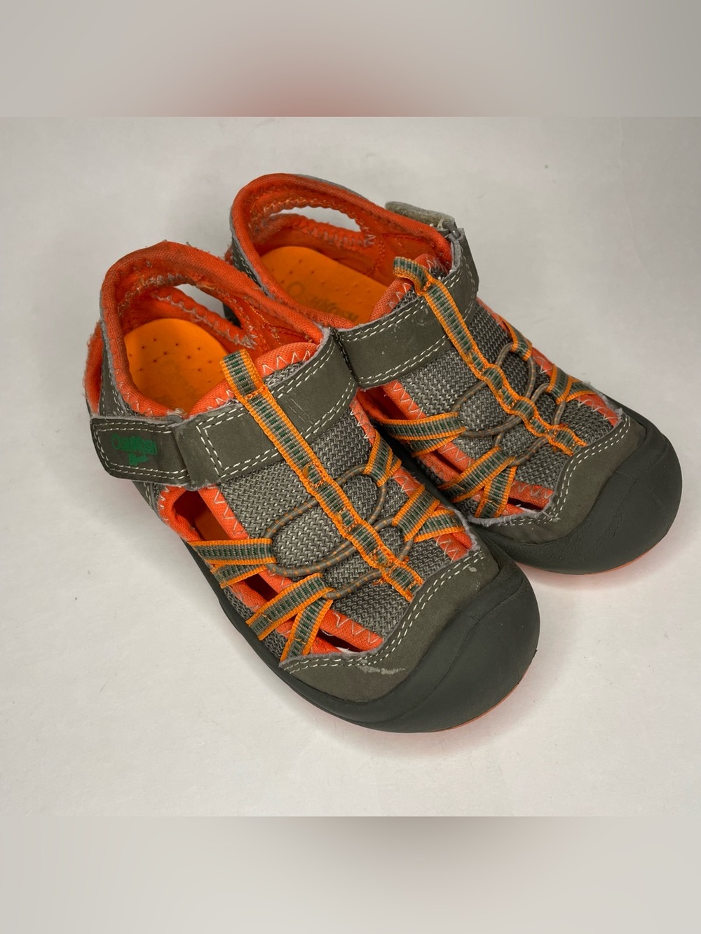 Infant Toddler Shoes Sandals Sz 11 (OshKosh Water Shoes) Boost -B Khaki/OJ -READ